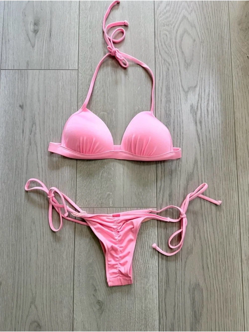 Women's Pink String Bikini Swim Set